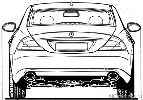 Mercedes CLS (2007) (Mercedes CLC (2007)) - drawings (drawings) of the car